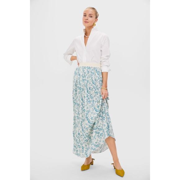 TUCKERNUCK Jardin De Fleurs Plisse Crinkle Terra Skirt Size XL NWT - Picture 7 of 8